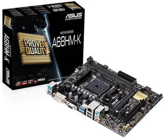 Alt view image 4 of 5 - ASUS A68HM-K AMD FM2+ Socket A68H Chipset Micro ATX Motherboard