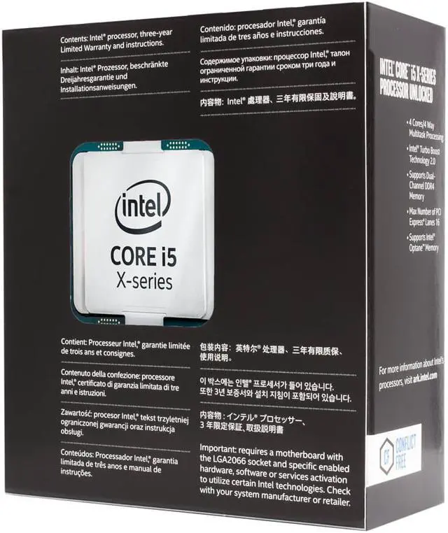 Alt view image 5 of 5 - Intel Core i5-7640X X-Series Processor 4 Cores up to 4.2 GHz Turbo Unlocked LGA2066 X299 Series 112W