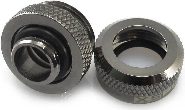 Alt view image 11 of 14 - XSPC G1/4" to 10mm ID, 14mm OD Rigid Tubing Fitting, Black Chrome, 12-pack
