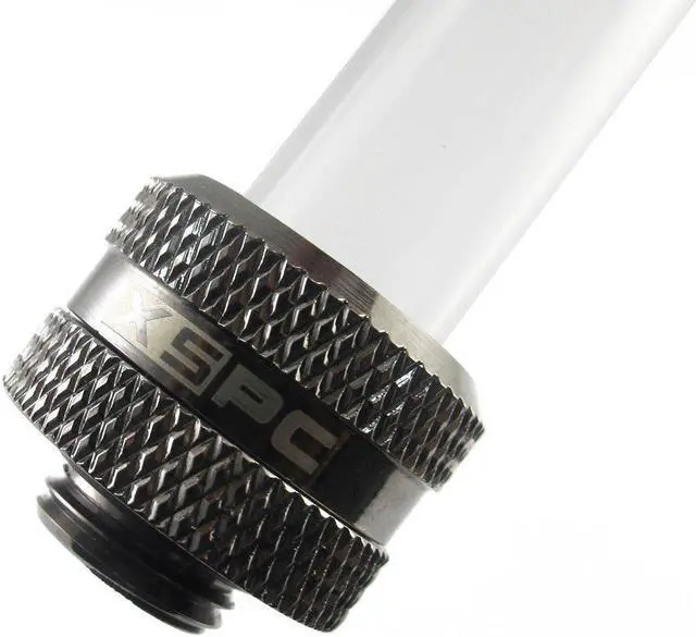 Alt view image 13 of 14 - XSPC G1/4" to 10mm ID, 14mm OD Rigid Tubing Fitting, Black Chrome, 12-pack