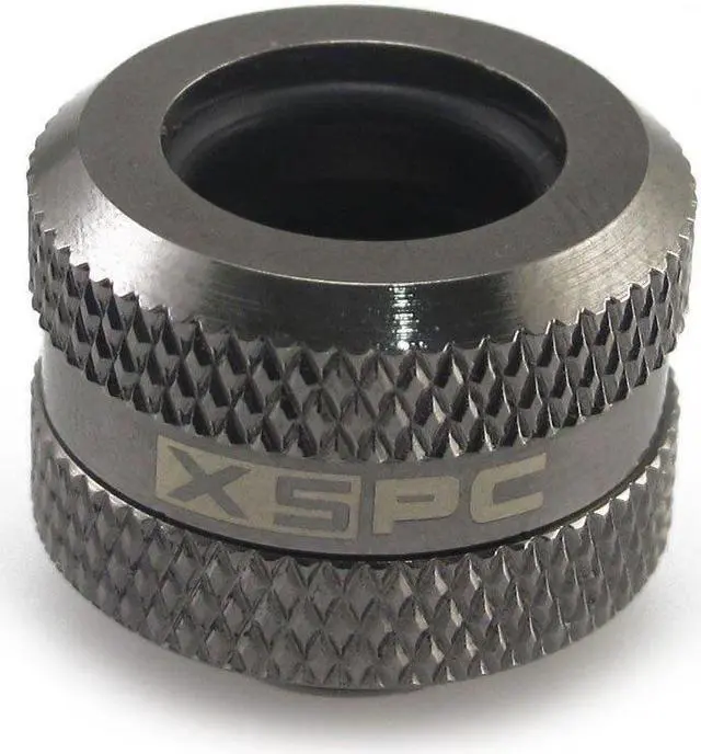 Alt view image 9 of 14 - XSPC G1/4" to 10mm ID, 14mm OD Rigid Tubing Fitting, Black Chrome, 12-pack