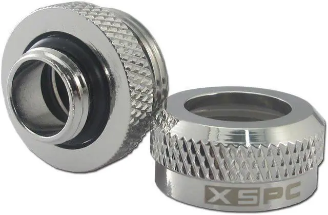 Alt view image 11 of 14 - XSPC G1/4" to 10mm ID, 14mm OD Rigid Tubing Fitting, Chrome, 12-pack