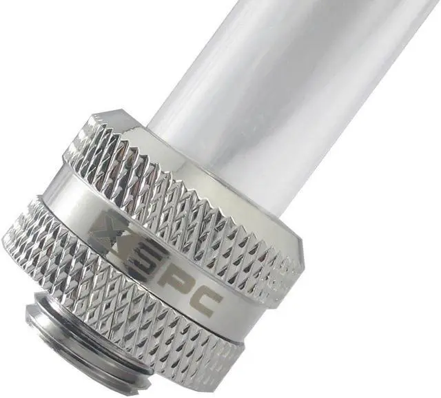 Alt view image 13 of 14 - XSPC G1/4" to 10mm ID, 14mm OD Rigid Tubing Fitting, Chrome, 6-pack