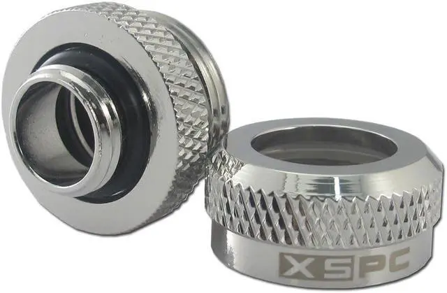Alt view image 11 of 14 - XSPC G1/4" to 10mm ID, 14mm OD Rigid Tubing Fitting, Chrome, 6-pack