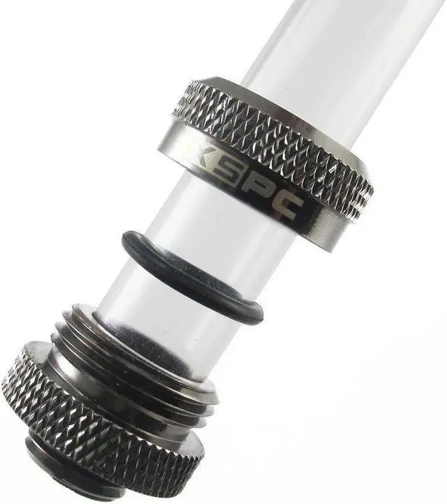 Alt view image 12 of 14 - XSPC G1/4" to 10mm ID, 14mm OD Rigid Tubing Fitting, Black Chrome, 12-pack