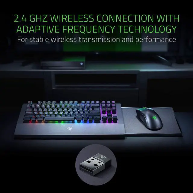 Alt view image 9 of 18 - Razer Turret Wireless Mechanical Gaming Keyboard & Mouse Combo for PC & Xbox One: Chroma RGB/Dynamic Lighting - Retractable Magnetic Mouse Mat - 40hr Battery