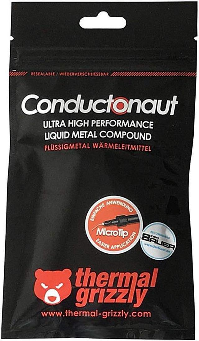 Alt view image 6 of 8 - Thermal Grizzly Conductonaut  CPU GPU Cooling Ultra High Performance Liquid Metal Compound Cooler Fan Thermal Grease/Paste -1 Gram TG-C-001-R