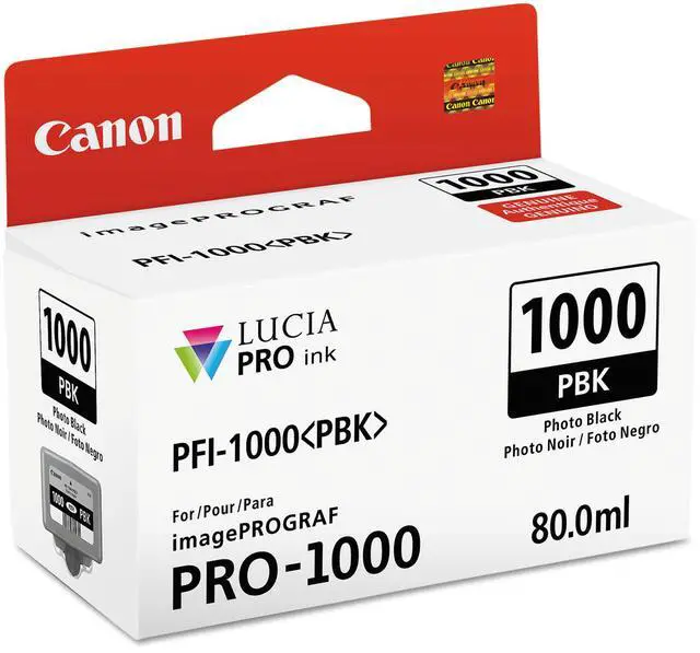 Alt view image 2 of 11 - Canon PFI-1000 PBK Photo Black LUCIA PRO ink for imagePROGRAF PRO-1000 #0546C002