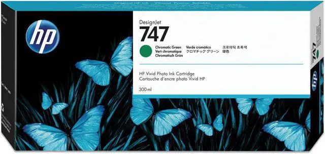 Main image of HP 747 300-ml Chromatic Green DesignJet Ink Cartridge, P2V84A