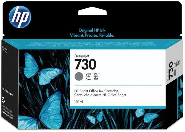 Alt view image 4 of 20 - HP 730 130-ml Gray DesignJet Ink Cartridge, P2V66A