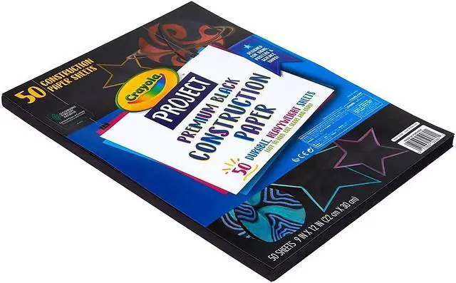 Alt view image 6 of 6 - Crayola Black Construction Paper 50 Count