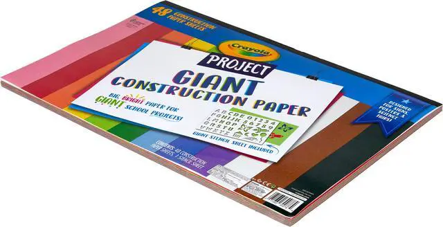 Alt view image 2 of 7 - Crayola Project Giant Construction Paper, Assorted Colors, 48/Pack 99-0078