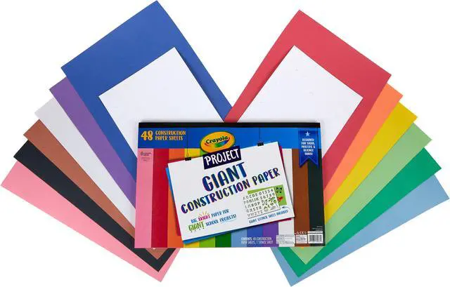 Alt view image 3 of 7 - Crayola Project Giant Construction Paper, Assorted Colors, 48/Pack 99-0078