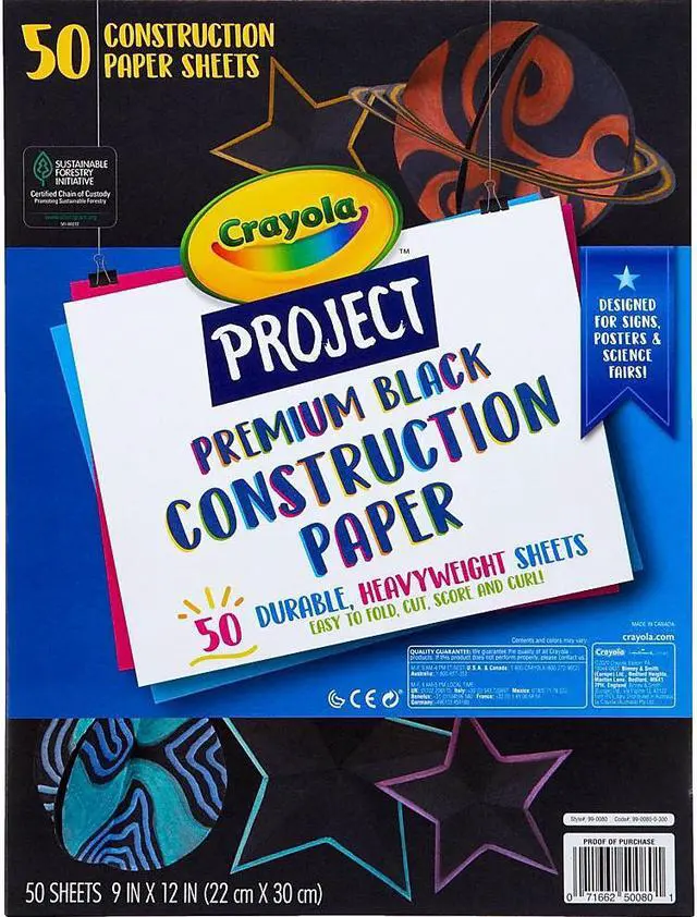 Alt view image 2 of 6 - Crayola Black Construction Paper 50 Count