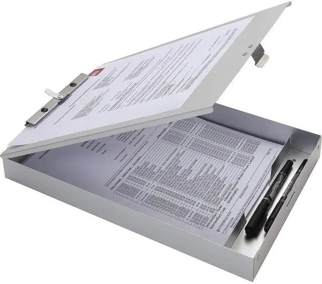 Alt view image 2 of 6 - Business Source Form Holder Storage Clipboard, Letter Size, Silver