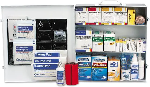 Alt view image 4 of 6 - First Aid Only ANSI 2015 Class A+ Type I&II; Industrial First Aid Kit 100 People