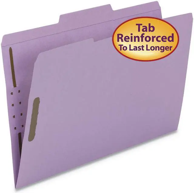 Alt view image 6 of 10 - Smead Colored Top-Tab Fastener File Folders - Legal - 8 1/2" x 14" Sheet Size - 2 Fastener(s) - 1/3 Tab Cut - Top Tab Lo