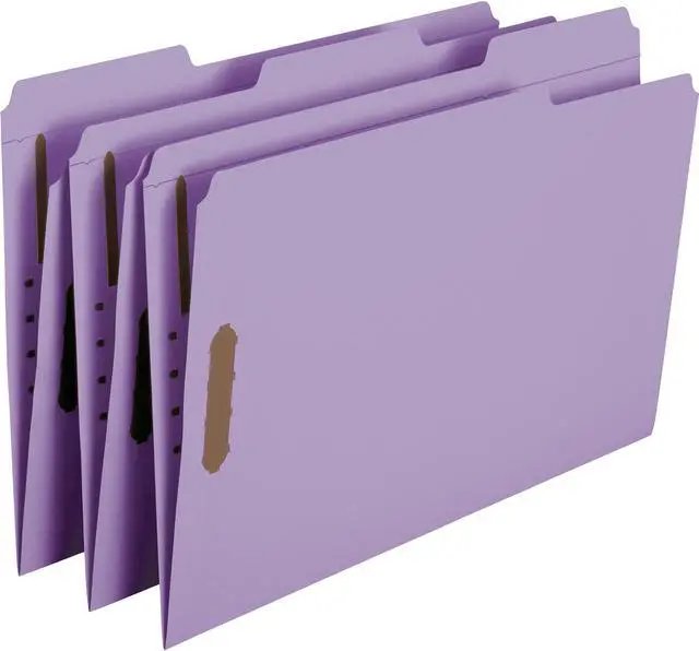 Alt view image 4 of 10 - Smead Colored Top-Tab Fastener File Folders - Legal - 8 1/2" x 14" Sheet Size - 2 Fastener(s) - 1/3 Tab Cut - Top Tab Lo