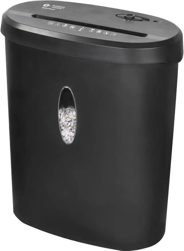 Alt view image 4 of 5 - Business Source Shredder P3 Cross-cut 12-sheet Cap 14-3/8"x7-3/4"x17" BK 70121
