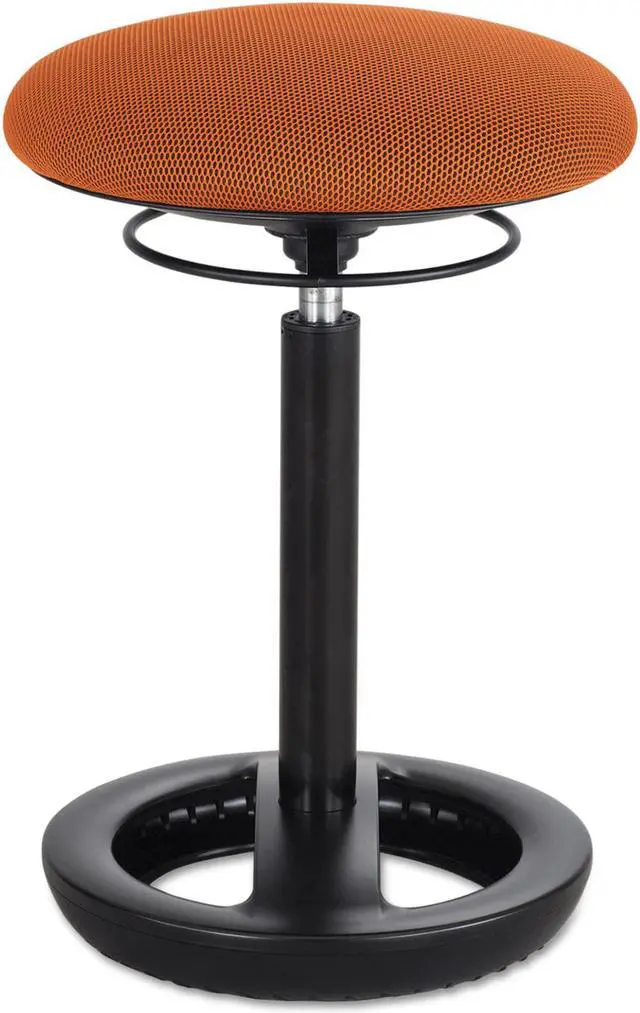 Alt view image 5 of 6 - Twixt Desk Height Ergonomic Stool, 22 1/2" High, Orange Fabric