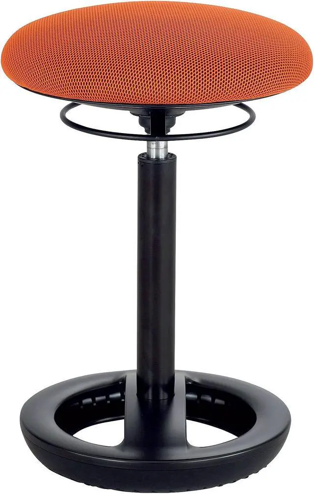 Alt view image 6 of 6 - Twixt Desk Height Ergonomic Stool, 22 1/2" High, Orange Fabric