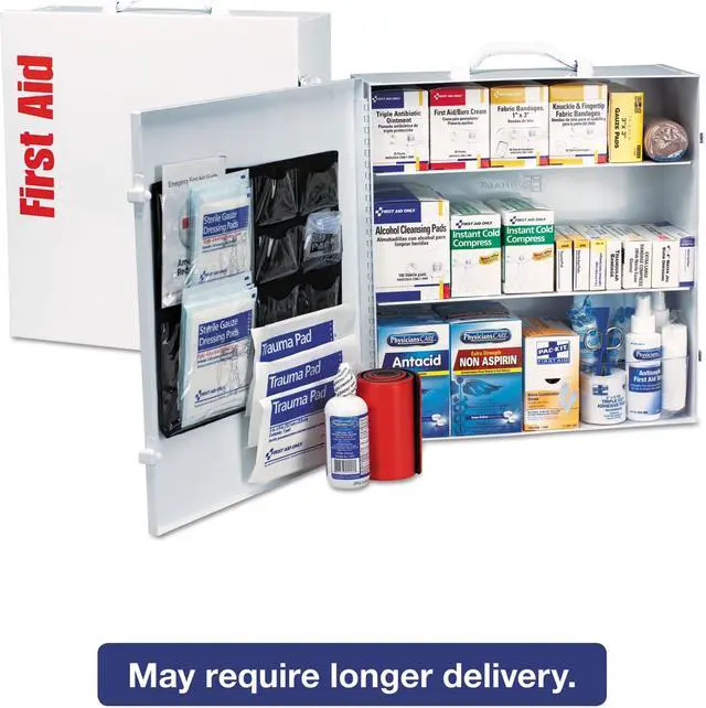 Alt view image 2 of 6 - First Aid Only ANSI 2015 Class A+ Type I&II; Industrial First Aid Kit 100 People