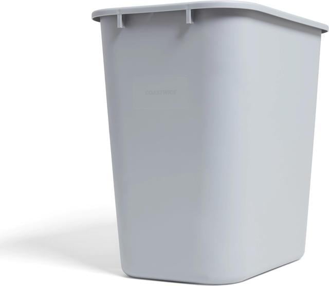 COASTWIDE Indoor Trash Can w/out Lid Gray Soft Plastic 7 Gal CW56431