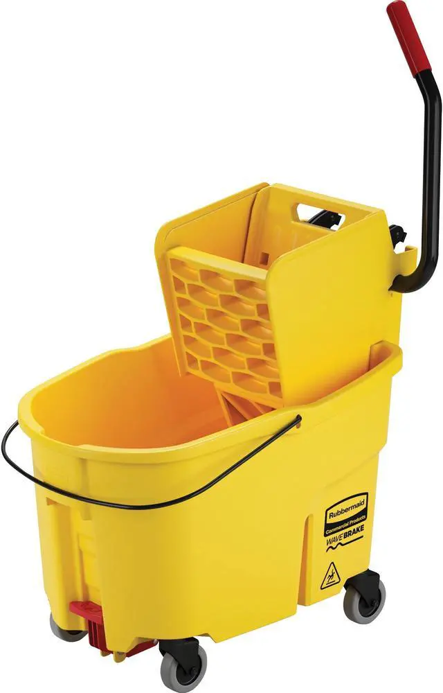 Alt view image 2 of 3 - Yellow Polypropylene Mop Bucket and Wringer, 11 gal.