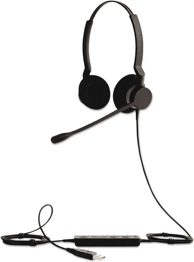 Alt view image 9 of 13 - Jabra Biz 2300 USB UC Duo Wired Headset