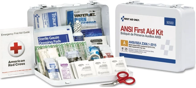 Alt view image 8 of 12 - First Aid Only ANSI Class A 25 Person Bulk First Aid Kit for 25 People 89 Pieces 90560