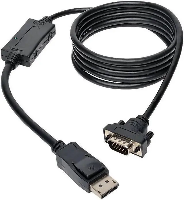 Alt view image 8 of 13 - Tripp Lite P581-006-VGA-V2 6 ft. DisplayPort 1.2 to VGA Active Adapter Cable, DP with Latches to HD15 (M/M), 1920x1200/1080p