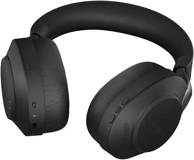 Alt view image 11 of 19 - Jabra Evolve2 85 UC Wireless Headphones with Link380a, Stereo, Black - Wireless Bluetooth Headset for Calls and Music, 37 Hours of Battery Life, Advanced Noise Cancelling Headphones