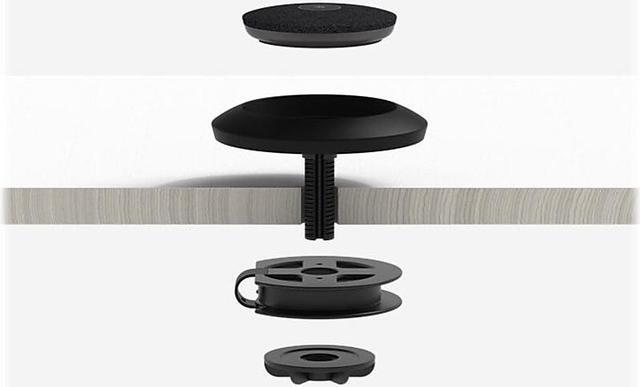 Alt view image 8 of 20 - Logitech 952-000002 Black Table mount for Rally Mic Pod