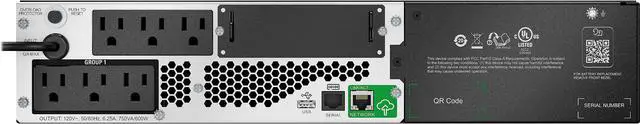Alt view image 9 of 13 - APC SMTL750RM2UC 750VA/600W 120V 6 x NEMA 5-15R 680J Sine Wave Short Depth UPS