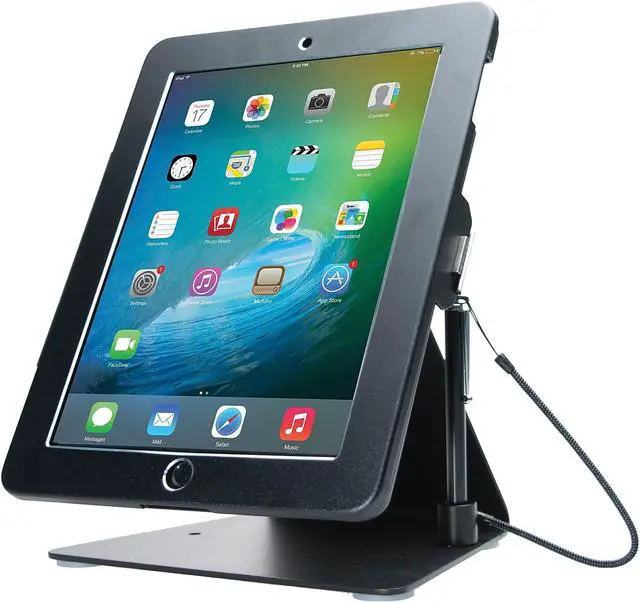 Alt view image 18 of 20 - Cta Digital Desktop Anti-Theft Stand Ipad Black Case Rotates 360 Degrees