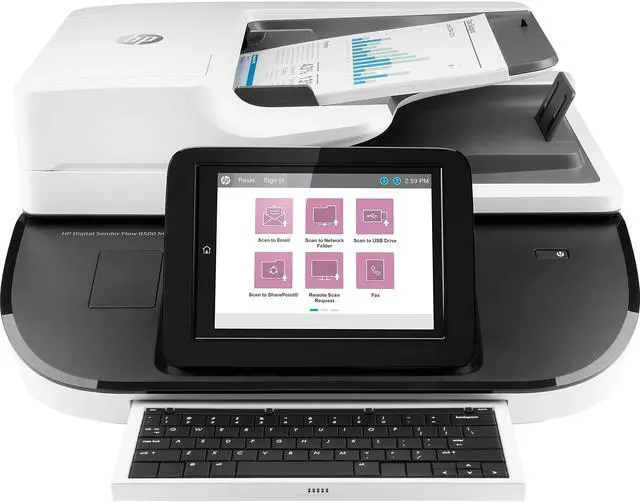 Alt view image 5 of 11 - HP Digital Sender Flow 8500 Fn2 Document Scanner Document Scanner