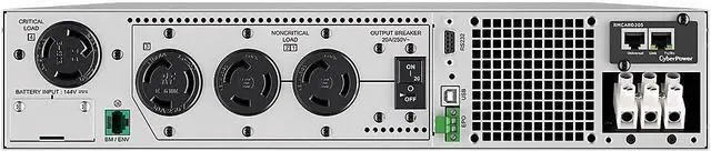 Alt view image 8 of 9 - CyberPower OL6KRTHD Smart App Online UPS Systems - 6000VA/6000W, 200 - 240 VAC, Hardwire Terminal (NEMA L6-30P power cord included), 2U, Rack / Tower, Sine Wave, 4 Outlets, LCD, PowerPanel® Business