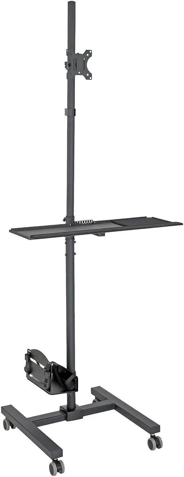Alt view image 16 of 20 - Tripp Lite Mobile Workstation TV Floor Stand Cart Height-Adjustable 17-32in