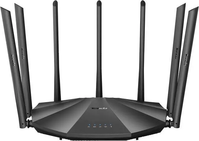 Alt view image 7 of 20 - Tenda AC23 Smart WiFi Router - Dual Band Gigabit Wireless (up to 2033 Mbps) Internet Router for Home, 4X4 MU-MIMO Technology, Up to 1400 sq ft Coverage Parental Control Compatible with Alexa (AC2100)