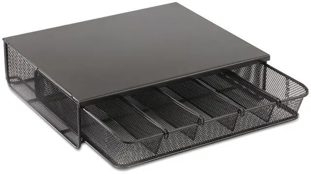 Alt view image 6 of 20 - Safco 1 Drawer Hospitality Organizer 5 Compartments 12 1/2 x 11 1/4 x 3 1/4 Bk 3274BL