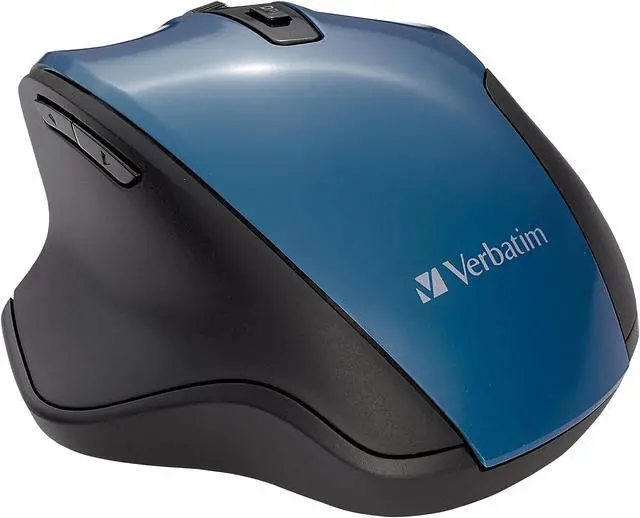 Alt view image 11 of 20 - Verbatim Silent Ergonomic Wireless Blue LED Mouse Dark Teal 70244