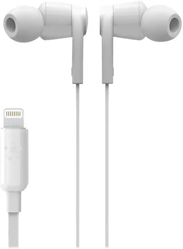 Alt view image 14 of 20 - Belkin SoundForm Wired Earbuds with Lightning Connector (G3H0001btWHT) - White