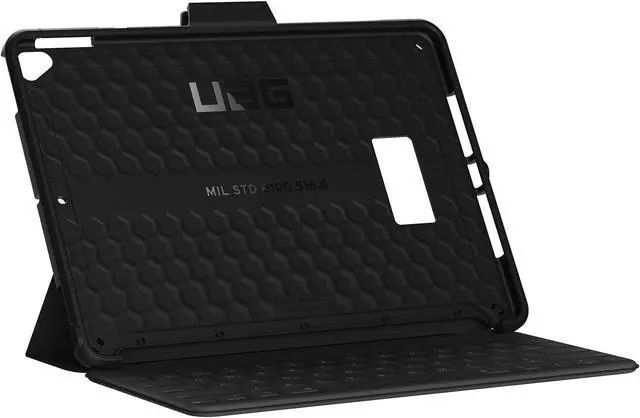 Alt view image 15 of 20 - UAG iPad 10.2-inch (9th Gen, 2021),(8th Gen, 2020) & (7th Gen, 2019) Case, Scout Feather-Light Rugged Military Drop Tested Protective Cover with Apple Pencil Holder, Black