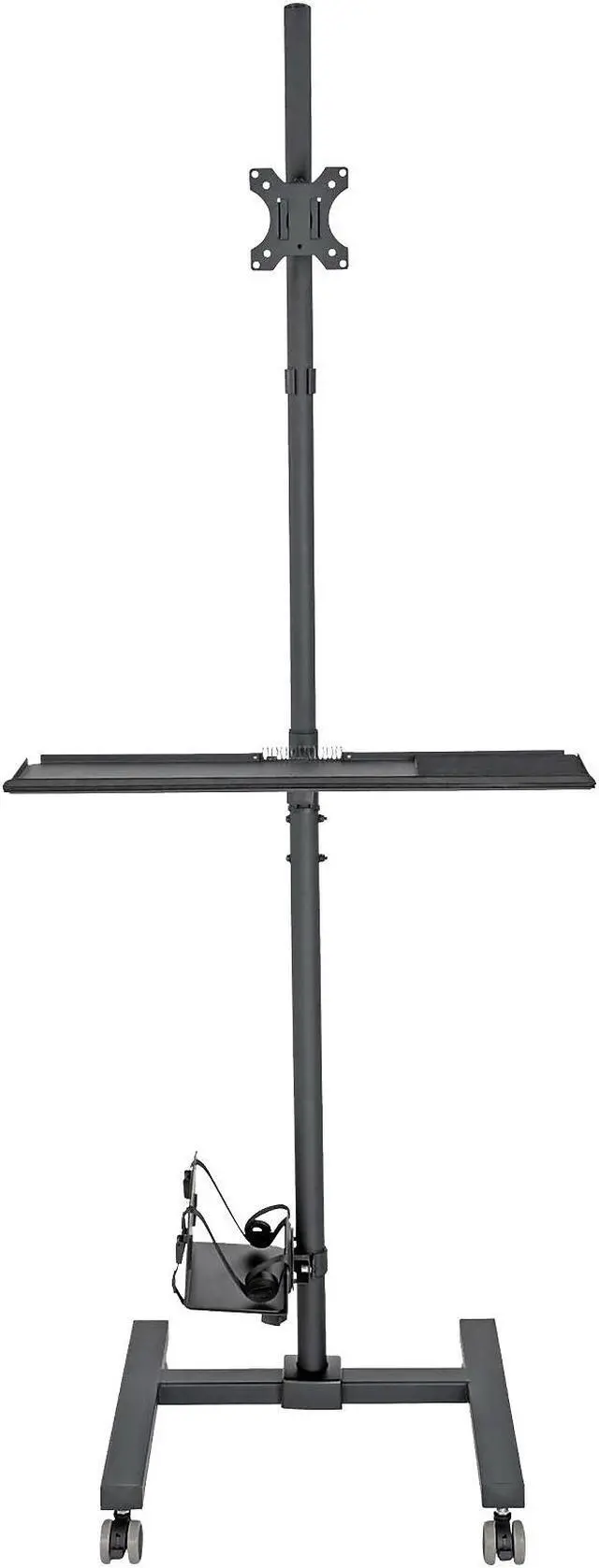 Alt view image 15 of 20 - Tripp Lite Mobile Workstation TV Floor Stand Cart Height-Adjustable 17-32in