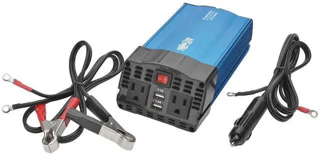 Alt view image 4 of 20 - Tripp Lite 375 Watts Car Power Inverter 2 Outlets 2-Port USB Charging AC to DC (PV375)