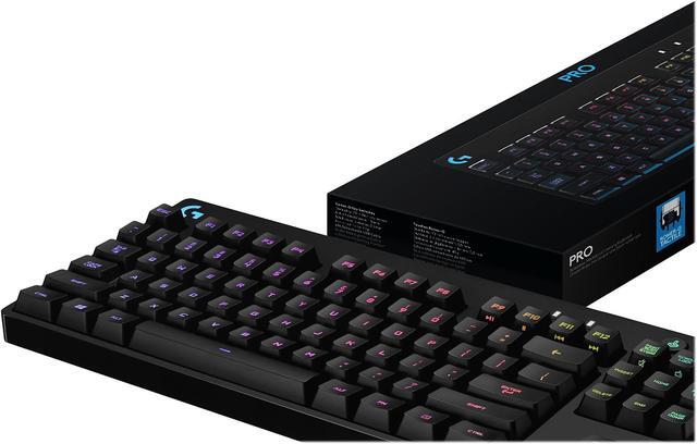 Alt view image 10 of 20 - Logitech G PRO Mechanical Gaming Keyboard, Ultra Portable Tenkeyless Design, Detachable Micro USB Cable, 16.8 Million Color LIGHTSYNC RGB Backlit Keys