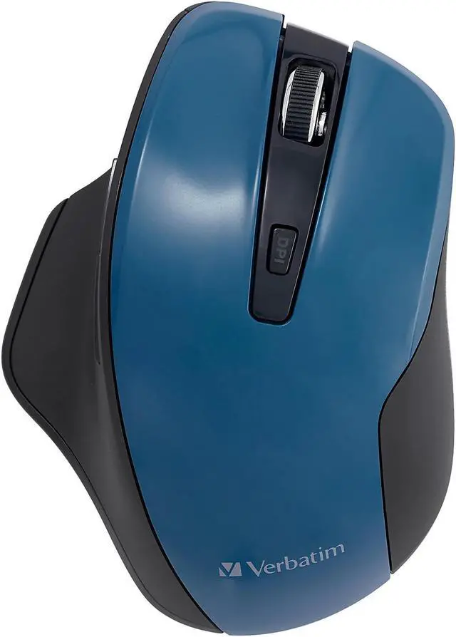 Alt view image 10 of 20 - Verbatim Silent Ergonomic Wireless Blue LED Mouse Dark Teal 70244