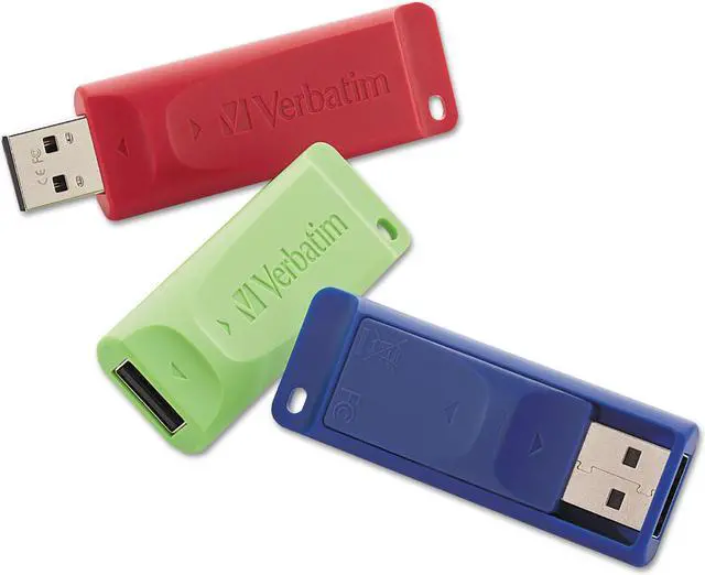 Alt view image 8 of 20 - Verbatim Store 'N' Go Usb Flash Drive, 16 Gb, Assorted Colors, 3/Pack 99122