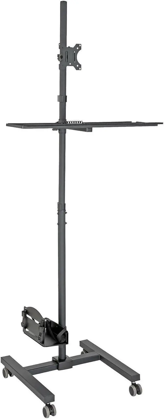 Alt view image 17 of 20 - Tripp Lite Mobile Workstation TV Floor Stand Cart Height-Adjustable 17-32in