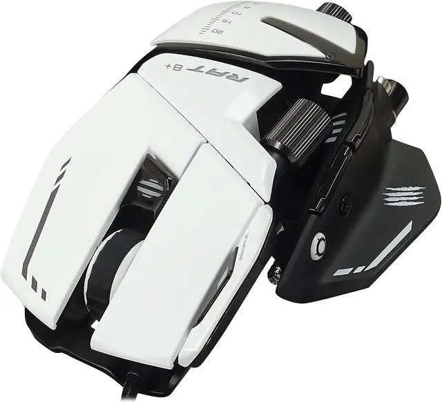Alt view image 14 of 16 - MAD CATZ R.A.T. 8+ Optical Gaming Mouse - White (MR05DCAMWH00)